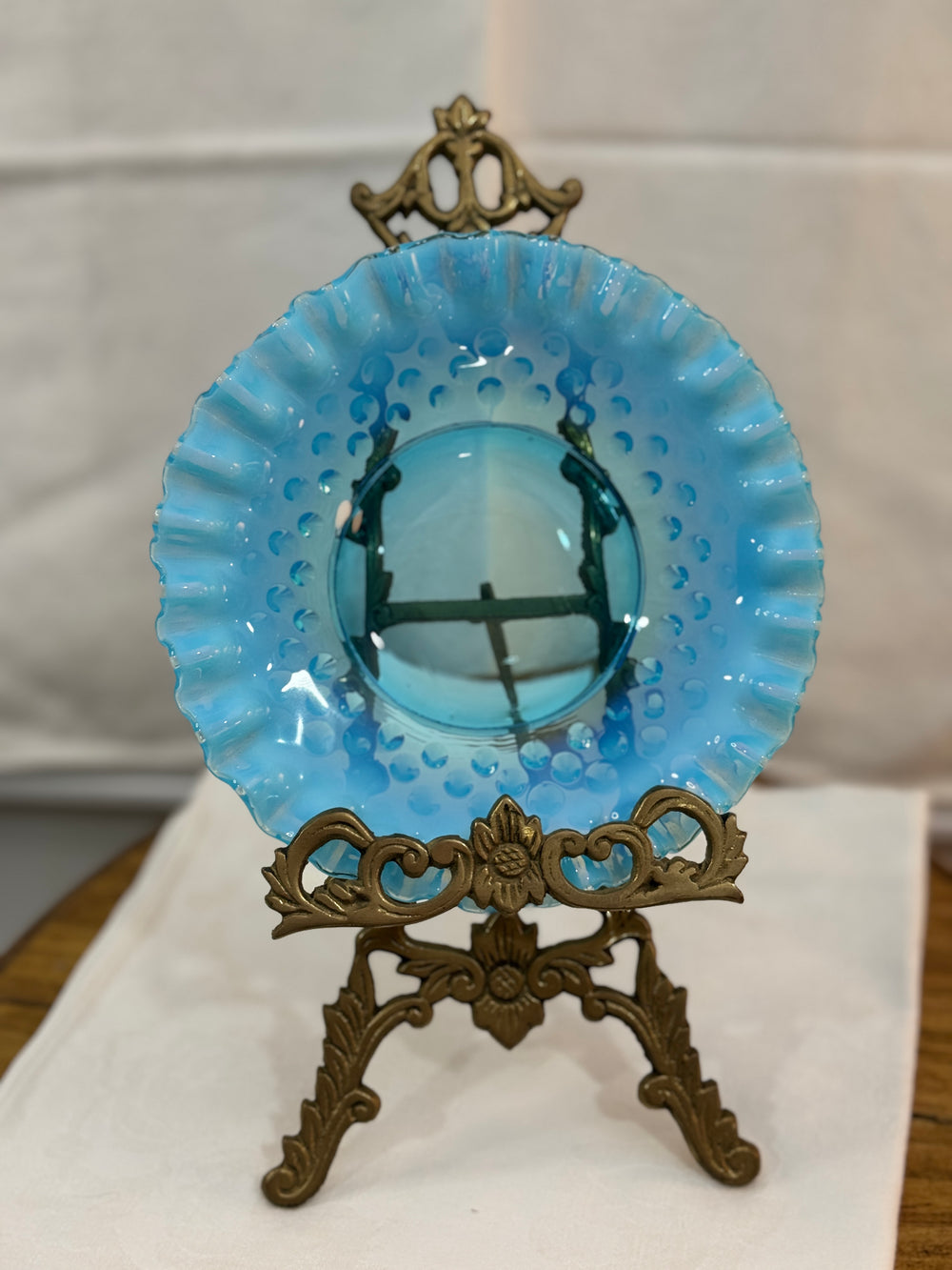 Fenton Hobnail Candy Dish - Blue