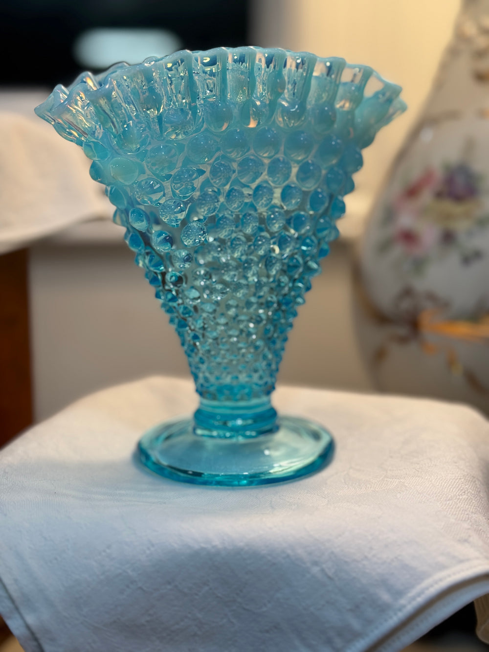 Fenton Hobnail Vase - Blue