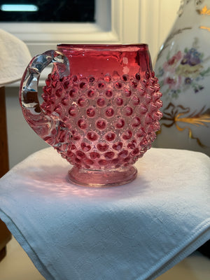 Fenton Hobnail Creamer - Pink